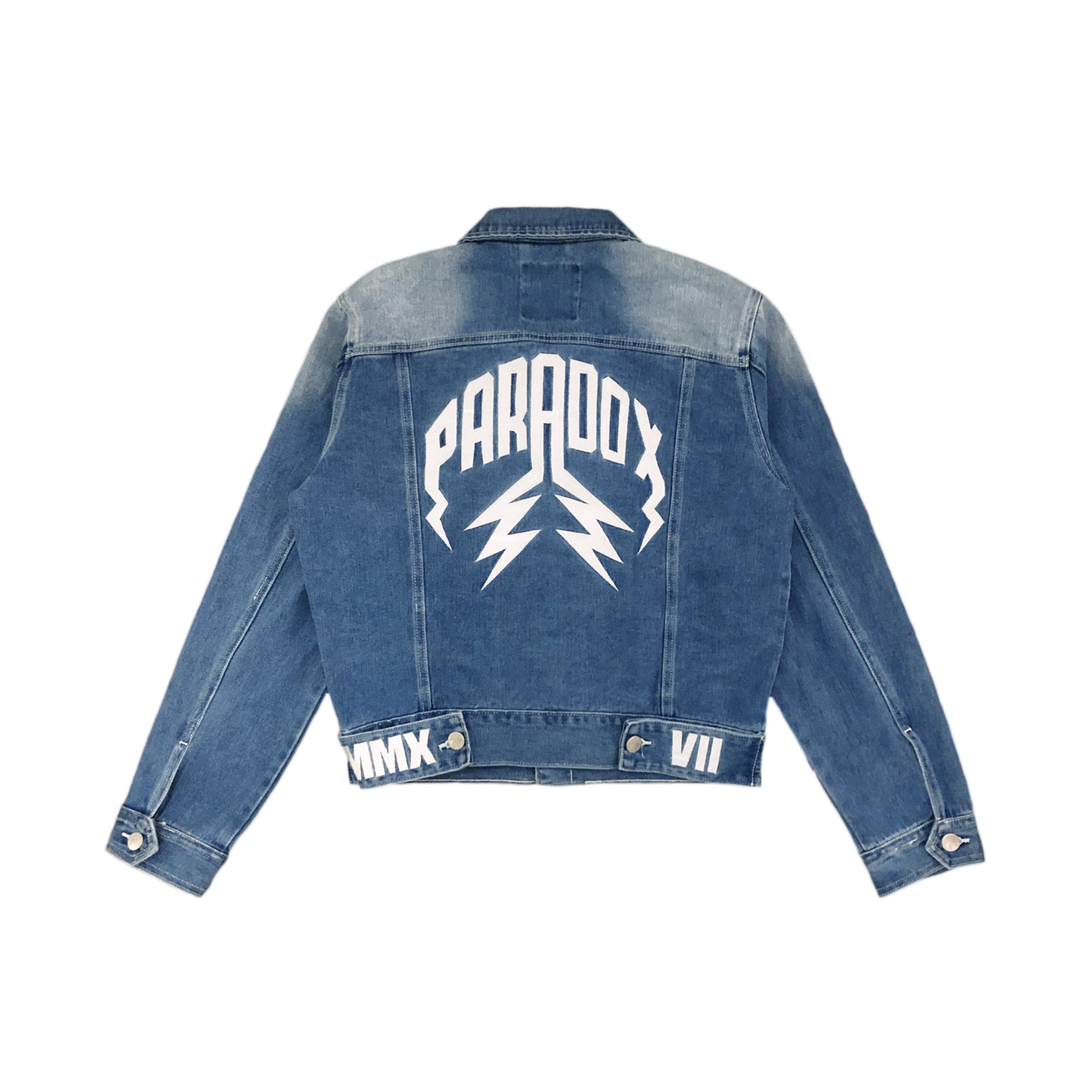 DENIM JACKET LIGHTNING ARC LOGO (BLUE) – Paradox Lab