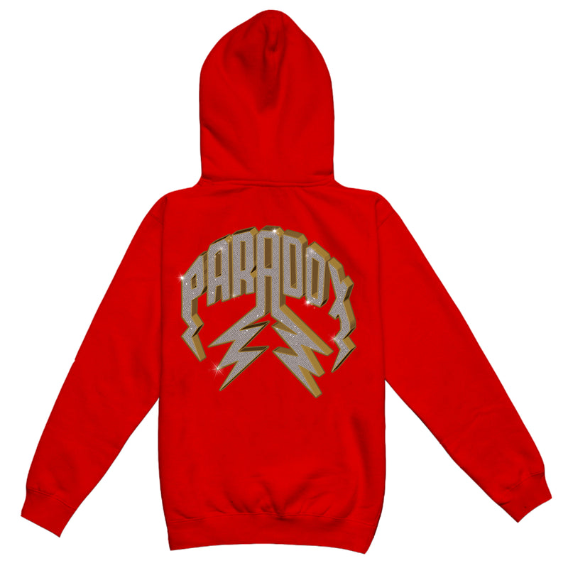 "VVS" LIGHTNING ARC LOGO HOODIE (RED)