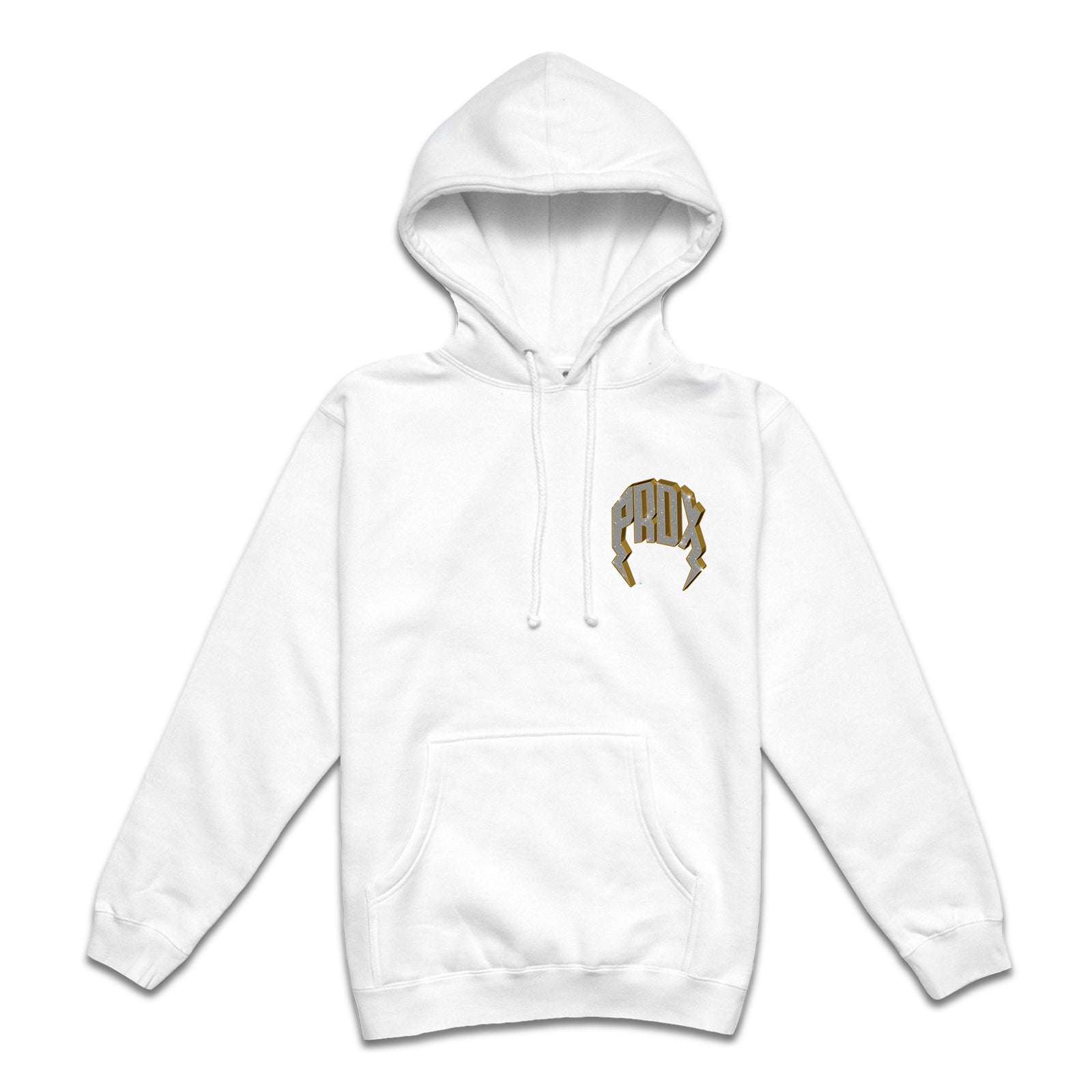 "VVS" LIGHTNING ARC LOGO HOODIE (WHITE)