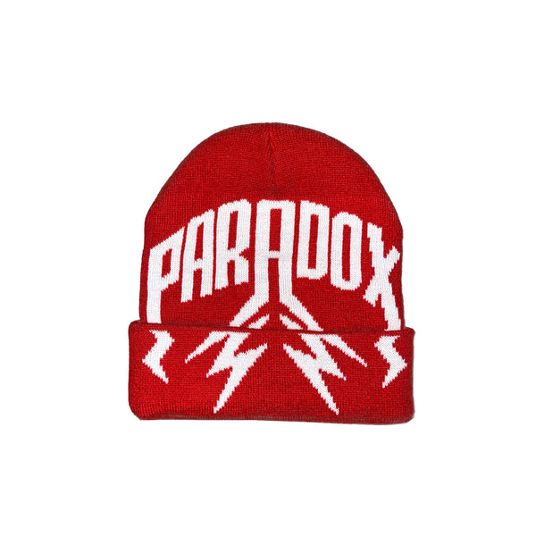 LIGHTNING ARC LOGO BEANIE - FOLD (RED)