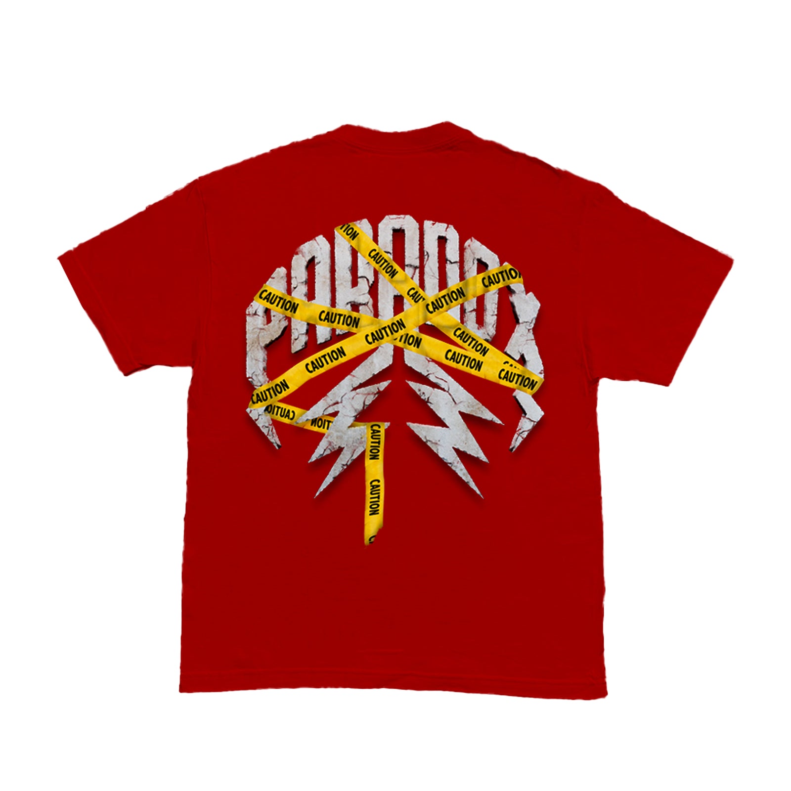 "CAUTION" LIGHTNING ARC LOGO TEE