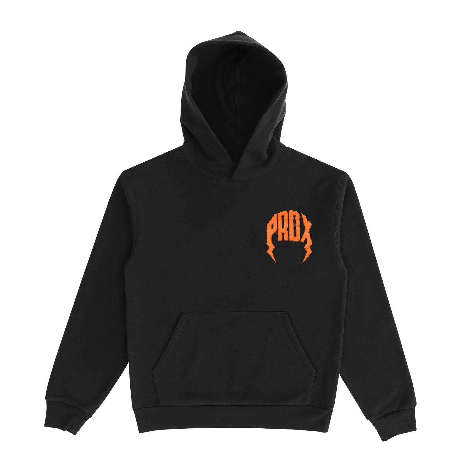 TWILLED LIGHTNING ARC LOGO PULL-OVER HOODIE (BLACK/ORANGE)
