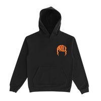 TWILLED LIGHTNING ARC LOGO PULL-OVER HOODIE (BLACK/ORANGE)