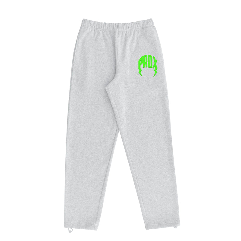 TWILLED LIGHTNING ARC LOGO SWEATPANTS (GREY/GREEN)