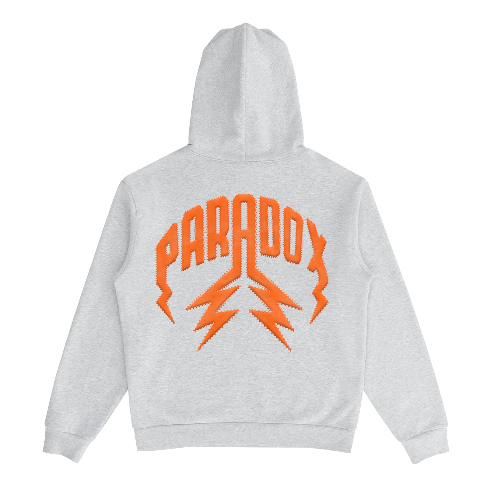 TWILLED LIGHTNING ARC LOGO PULL-OVER HOODIE (GREY/ORANGE)