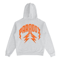 TWILLED LIGHTNING ARC LOGO PULL-OVER HOODIE (GREY/ORANGE)
