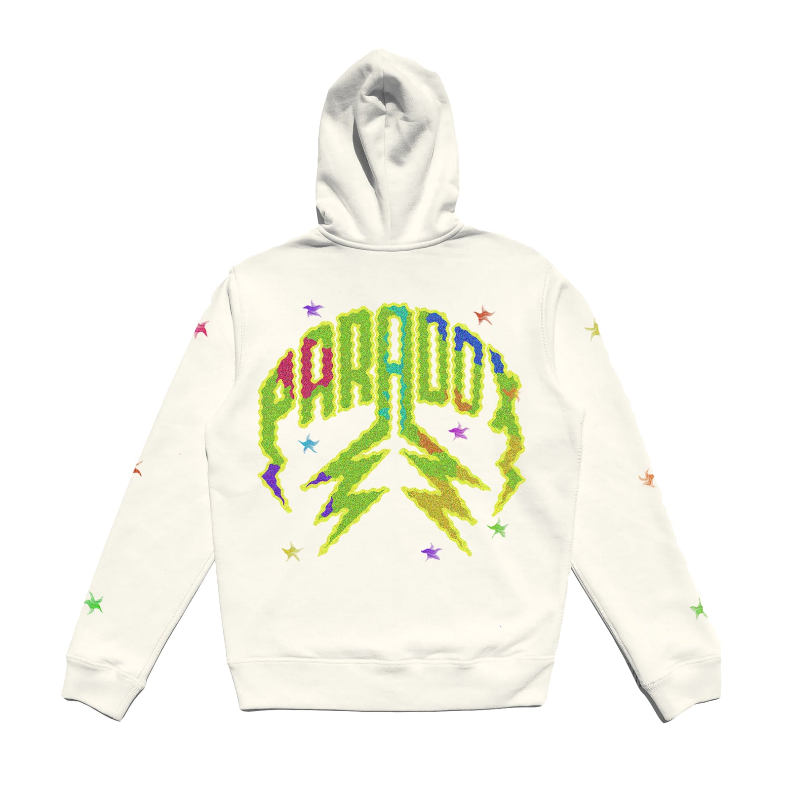 "THERMAL BODY SCAN" LIGHTNING ARC LOGO FULL-ZIP HOODIE (BONE WHITE)