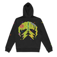 "THERMAL BODY SCAN" LIGHTNING ARC LOGO FULL-ZIP HOODIE (BLACK)