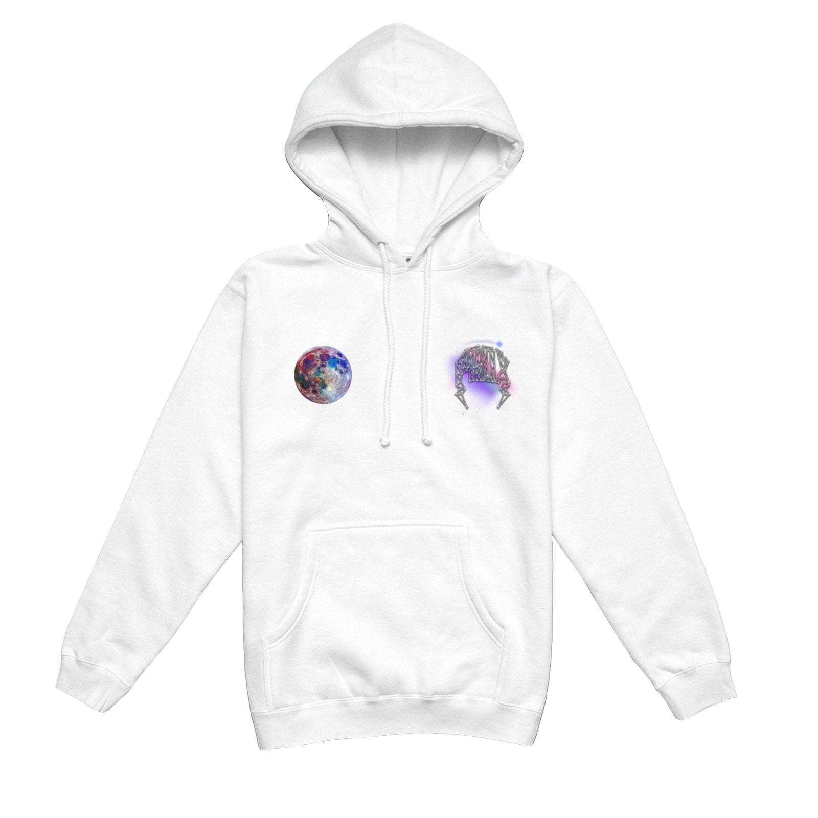 "GALAXY" LIGHTNING ARC LOGO HOODIE (WHITE)