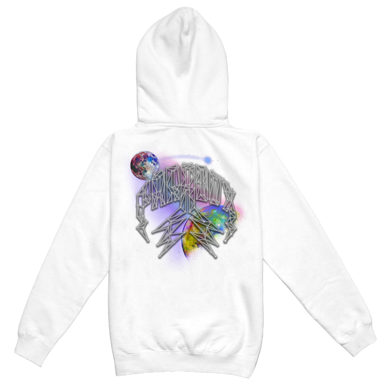 "GALAXY" LIGHTNING ARC LOGO HOODIE (WHITE)