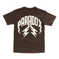 "NATURAL" LIGHTNING ARC LOGO TEE (Brown/Tan)