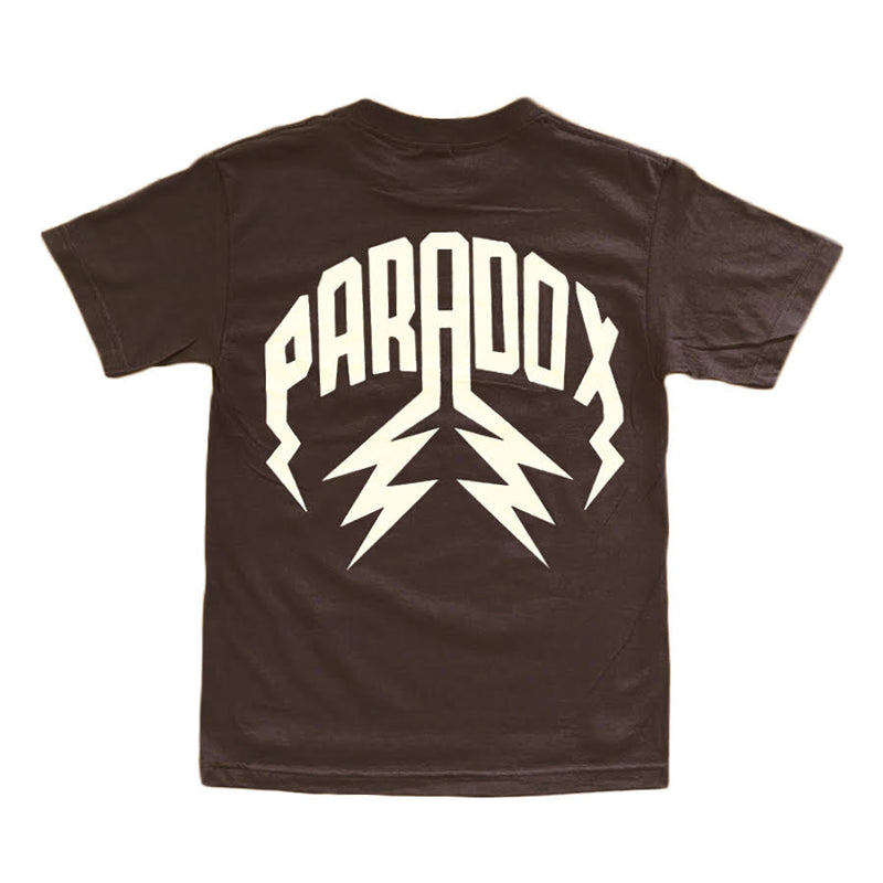 "NATURAL" LIGHTNING ARC LOGO TEE (Brown/Tan)