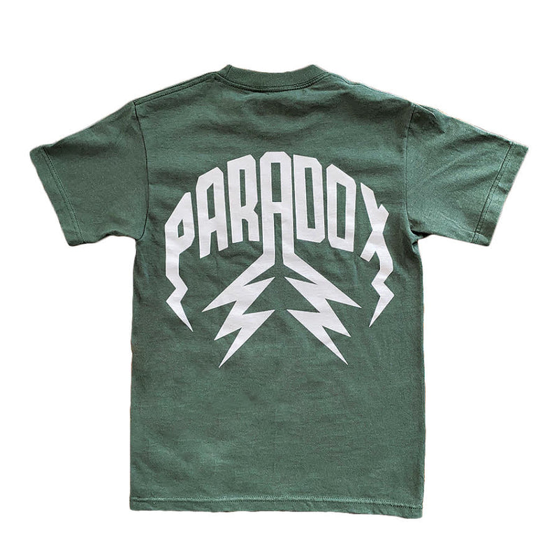 "NATURAL" LIGHTNING ARC LOGO TEE (Olive/Tan)