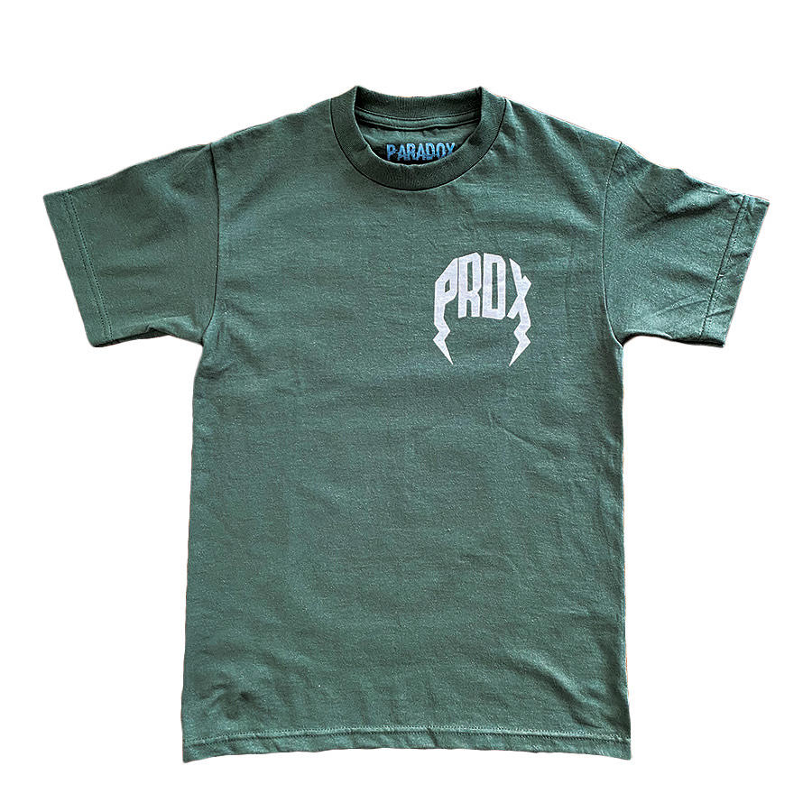 "NATURAL" LIGHTNING ARC LOGO TEE (Olive/Tan)