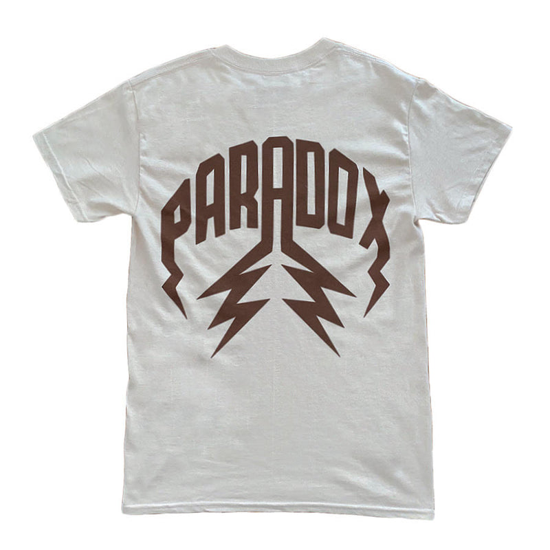"NATURAL" LIGHTNING ARC LOGO TEE (Sand/Brown)