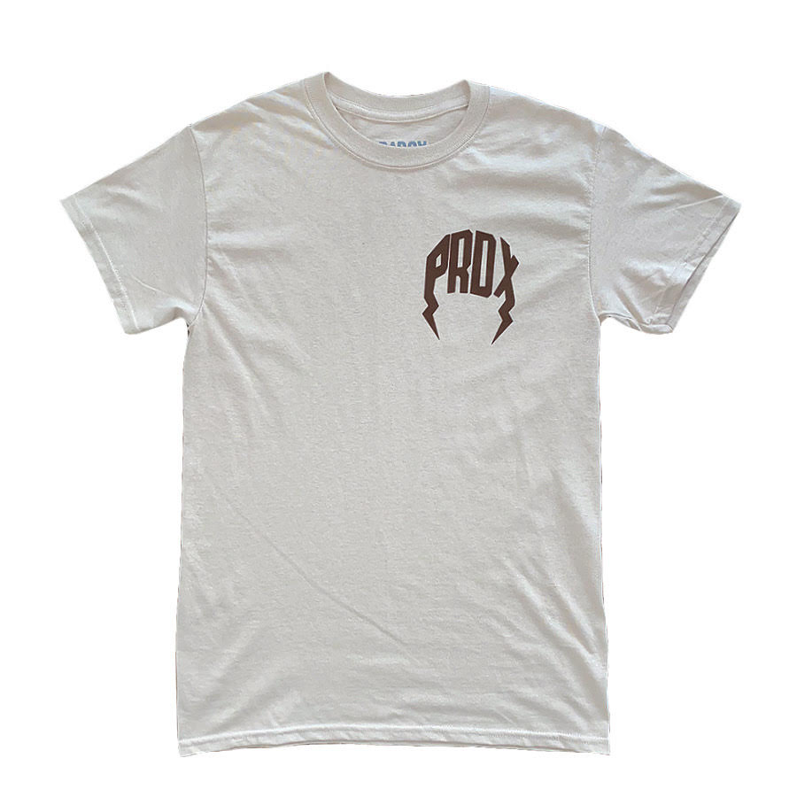 "NATURAL" LIGHTNING ARC LOGO TEE (Sand/Brown)