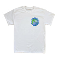 “Globe” Lightning Arc Logo Tee - White