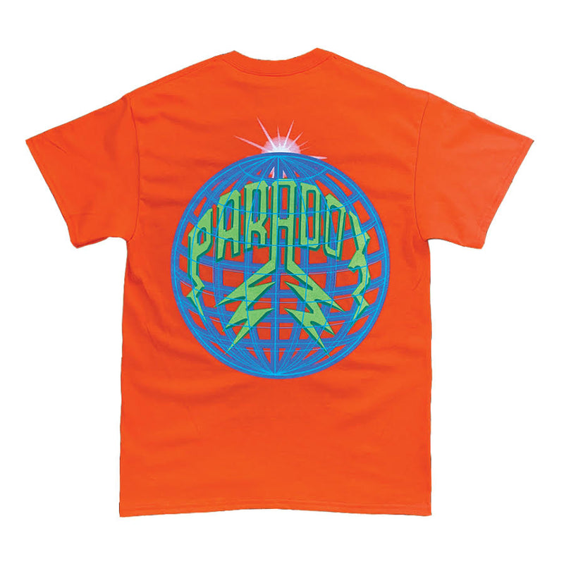 “Globe” Lightning Arc Logo Tee - Orange