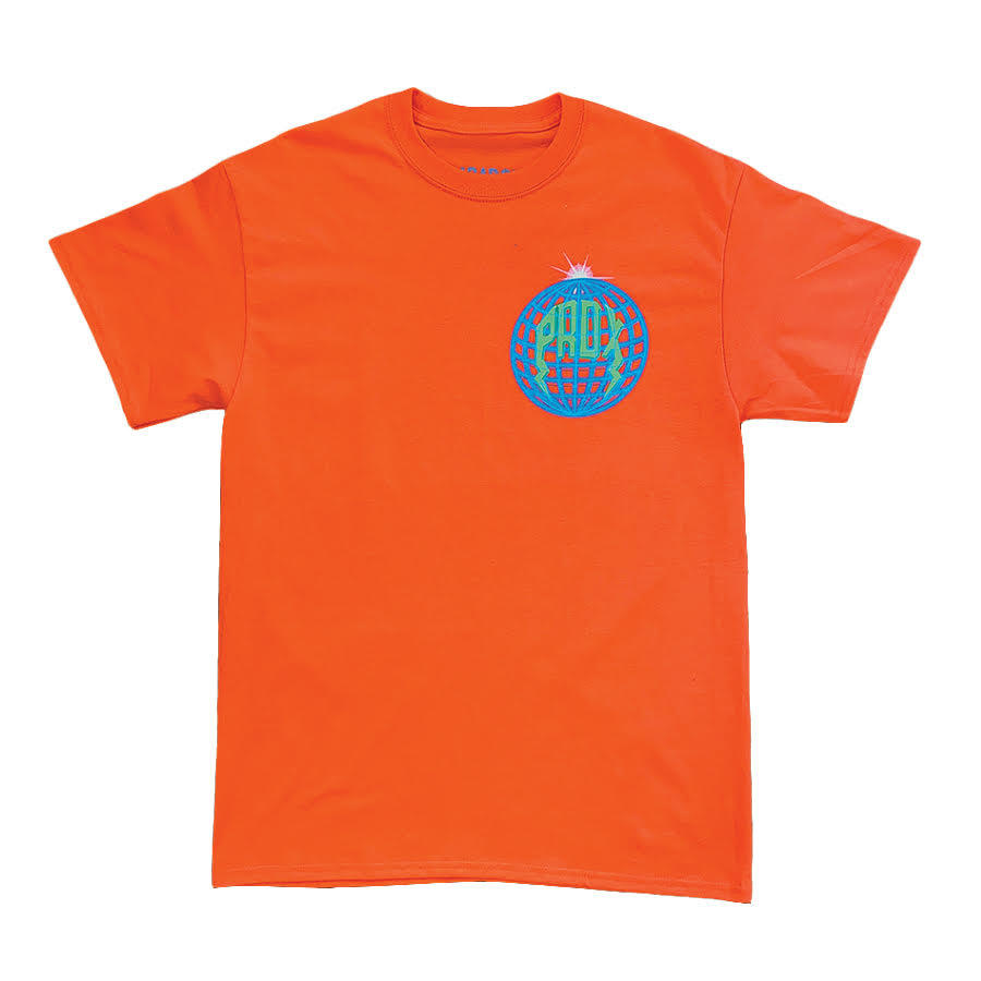 “Globe” Lightning Arc Logo Tee - Orange