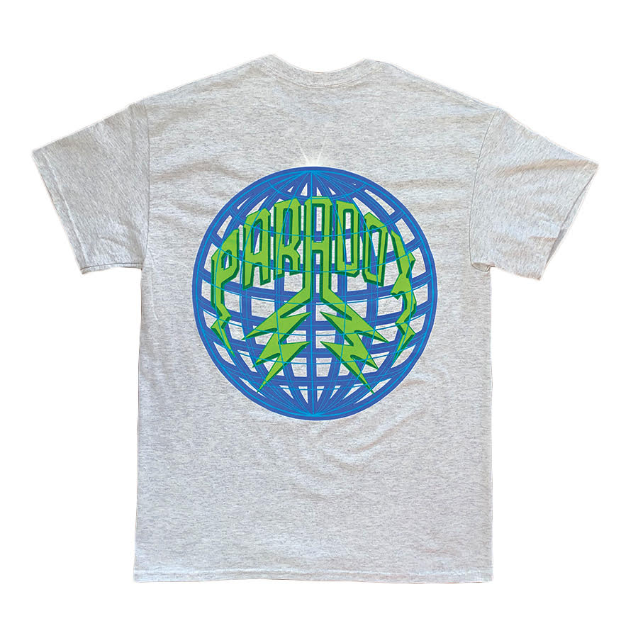 “Globe” Lightning Arc Logo Tee - Gray
