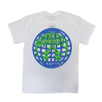 “Globe” Lightning Arc Logo Tee - White