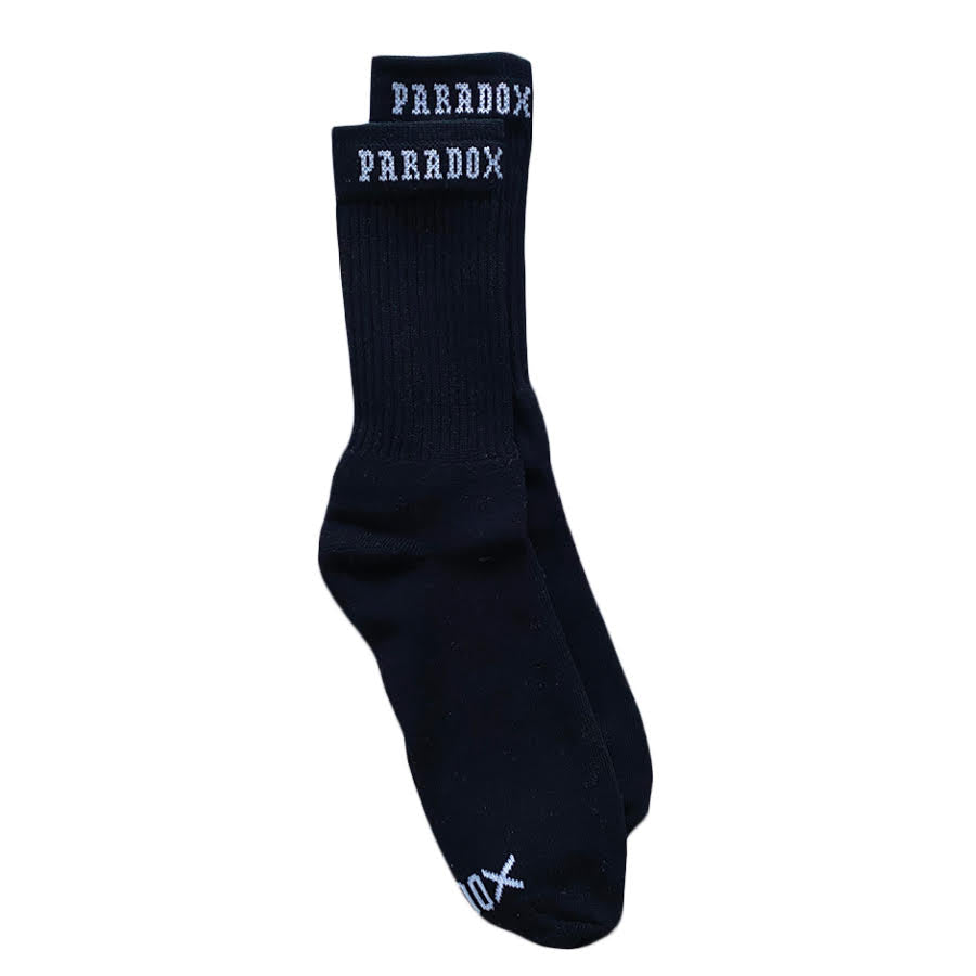 Crew Socks Varsity Logo (2 Pack) - Black