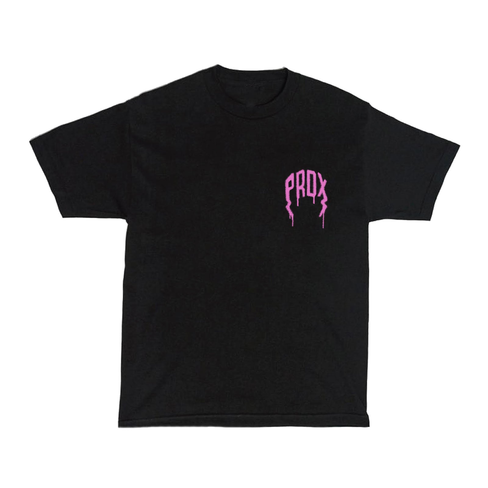 "SPRAY PAINT" LIGHTNING ARC LOGO TEE (BLACK/PINK)