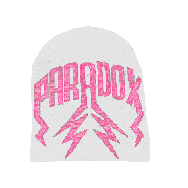 LIGHTNING ARC LOGO BEANIE - (WHITE/PINK)