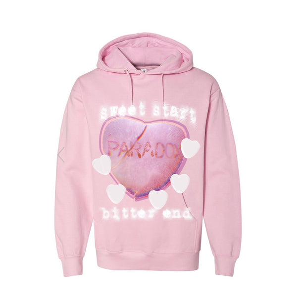 "CANDY HEARTS" LIGHTING ARC LOGO PULL-OVER HOODIE (PINK)