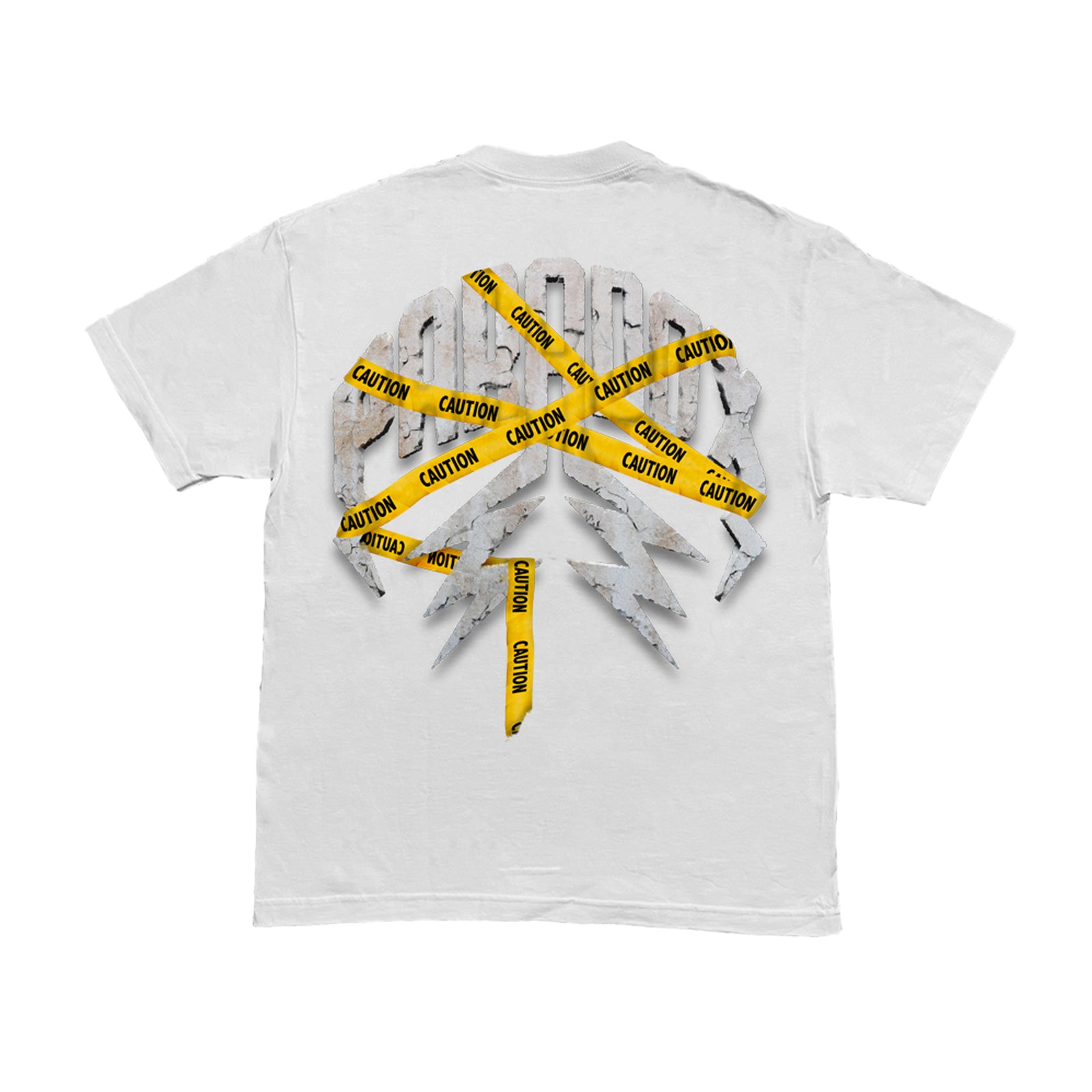 "CAUTION" LIGHTNING ARC LOGO TEE