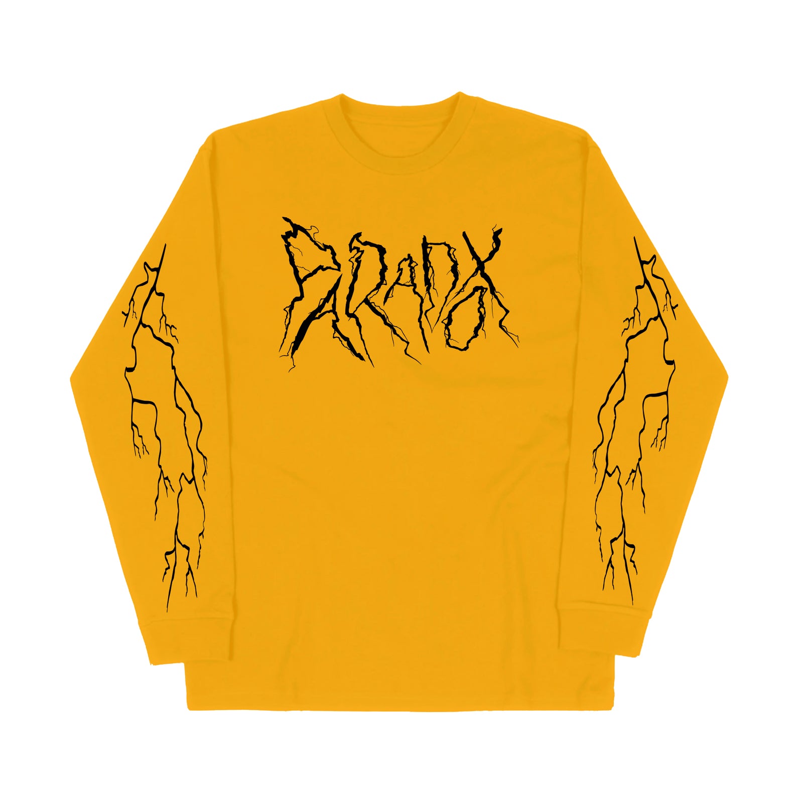 "Lightning Strike" Long Sleeve Tee (Gold/Black)
