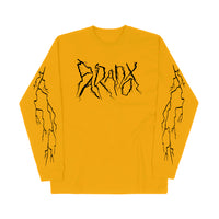 "Lightning Strike" Long Sleeve Tee (Gold/Black)