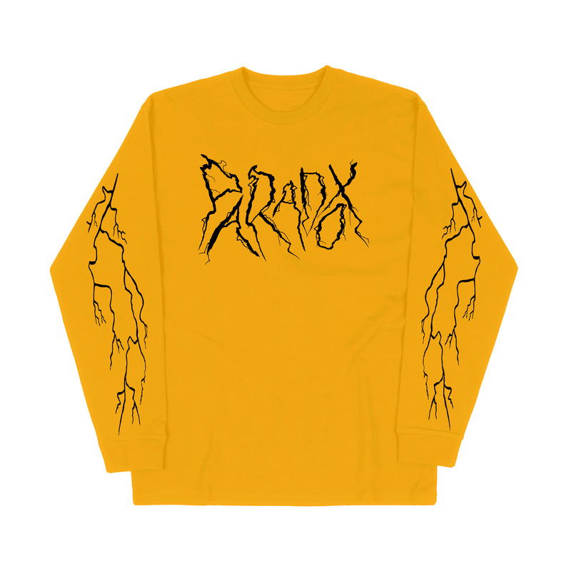 "Lightning Strike" Long Sleeve Tee (Gold/Black)