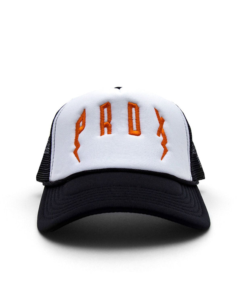 PRDX Trucker Hat (Black/White/Orange)